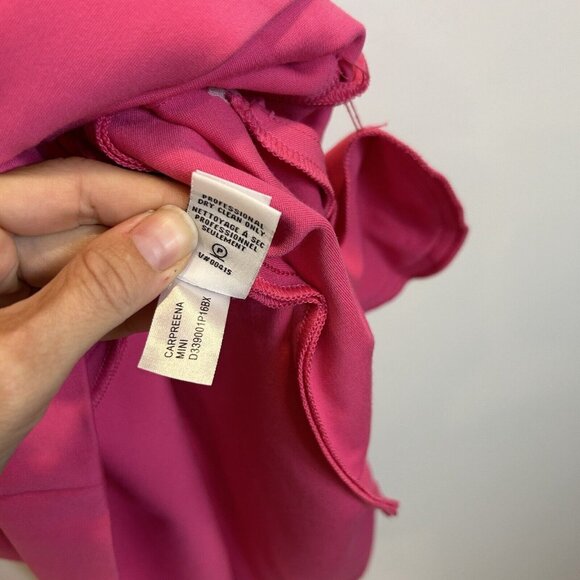 DVF DIANE von FURSTENBERG Carpreena Pink Size 6 Ponte Mini Dress $325 - Picture 7 of 10